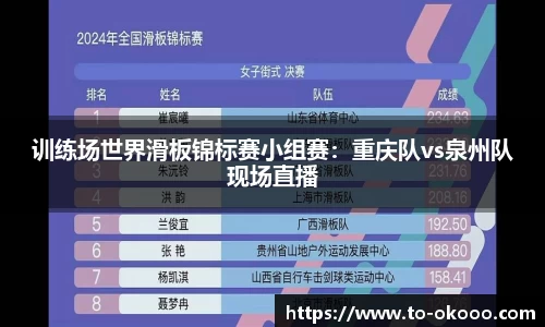 训练场世界滑板锦标赛小组赛：重庆队vs泉州队现场直播